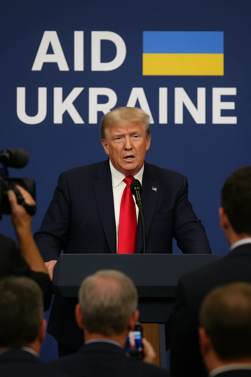 US-Präsident Donald Trump spricht über Waffenlieferungen an die Ukraine
