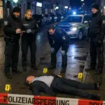 Polizei sperrt Tatort nach Schüssen auf Mafia-Boss in Hamburg