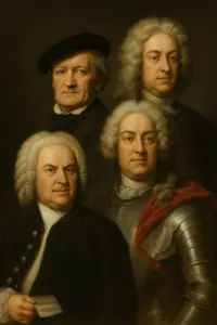 Porträts von Bach, Wagner und August dem Starken – berühmteste Sachsen