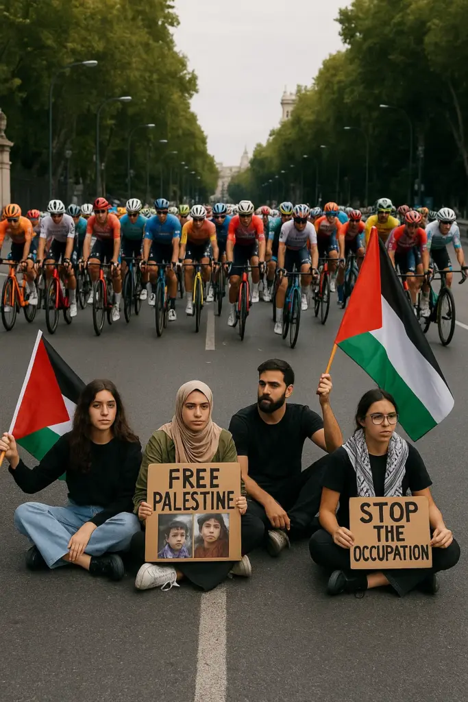 🚴 Vuelta-Finale im Chaos: Pro-palästinensische Demonstranten erzwingen Abbruch der Schlussetappe