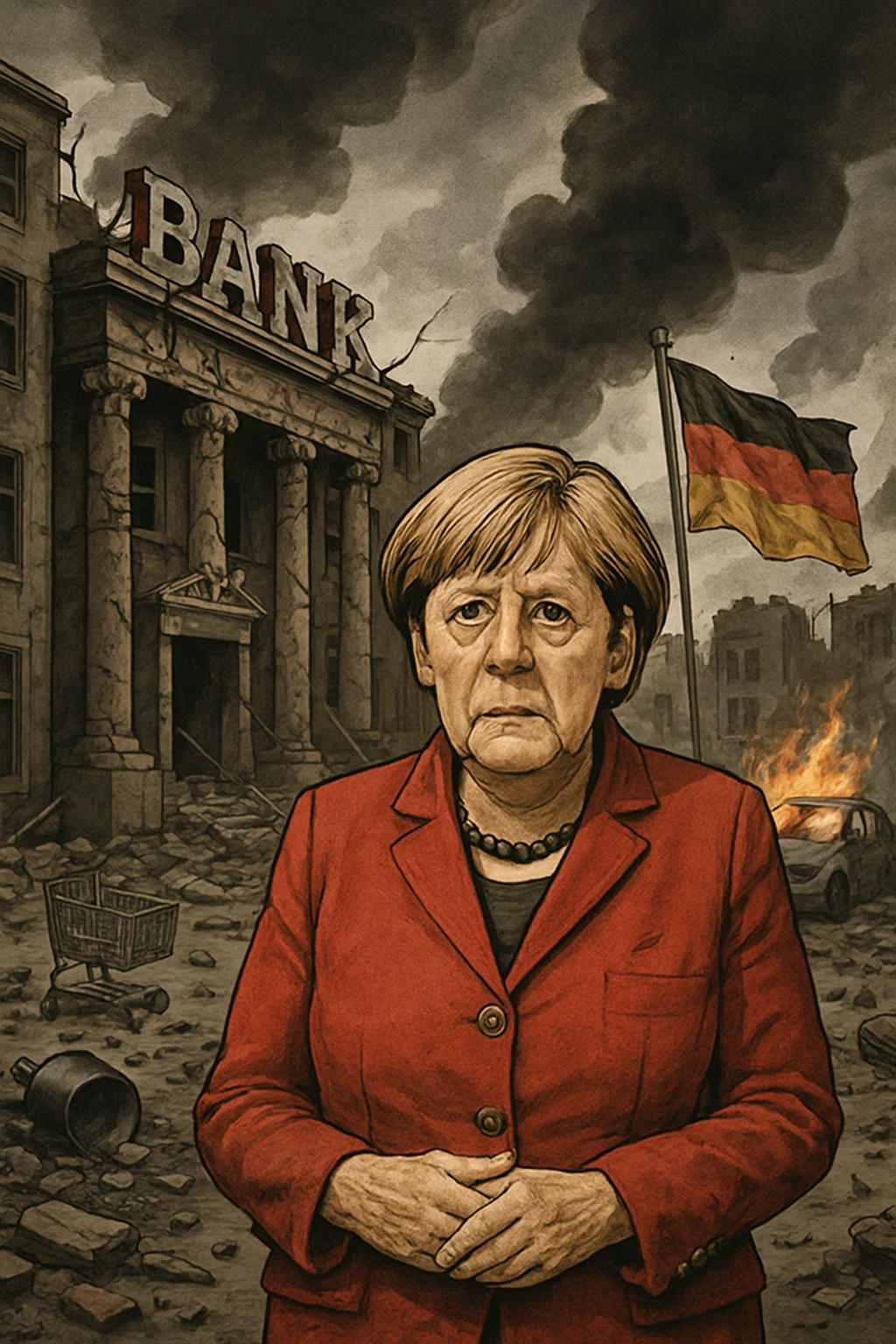 Angela Merkel im Bundestag bei einer Rede