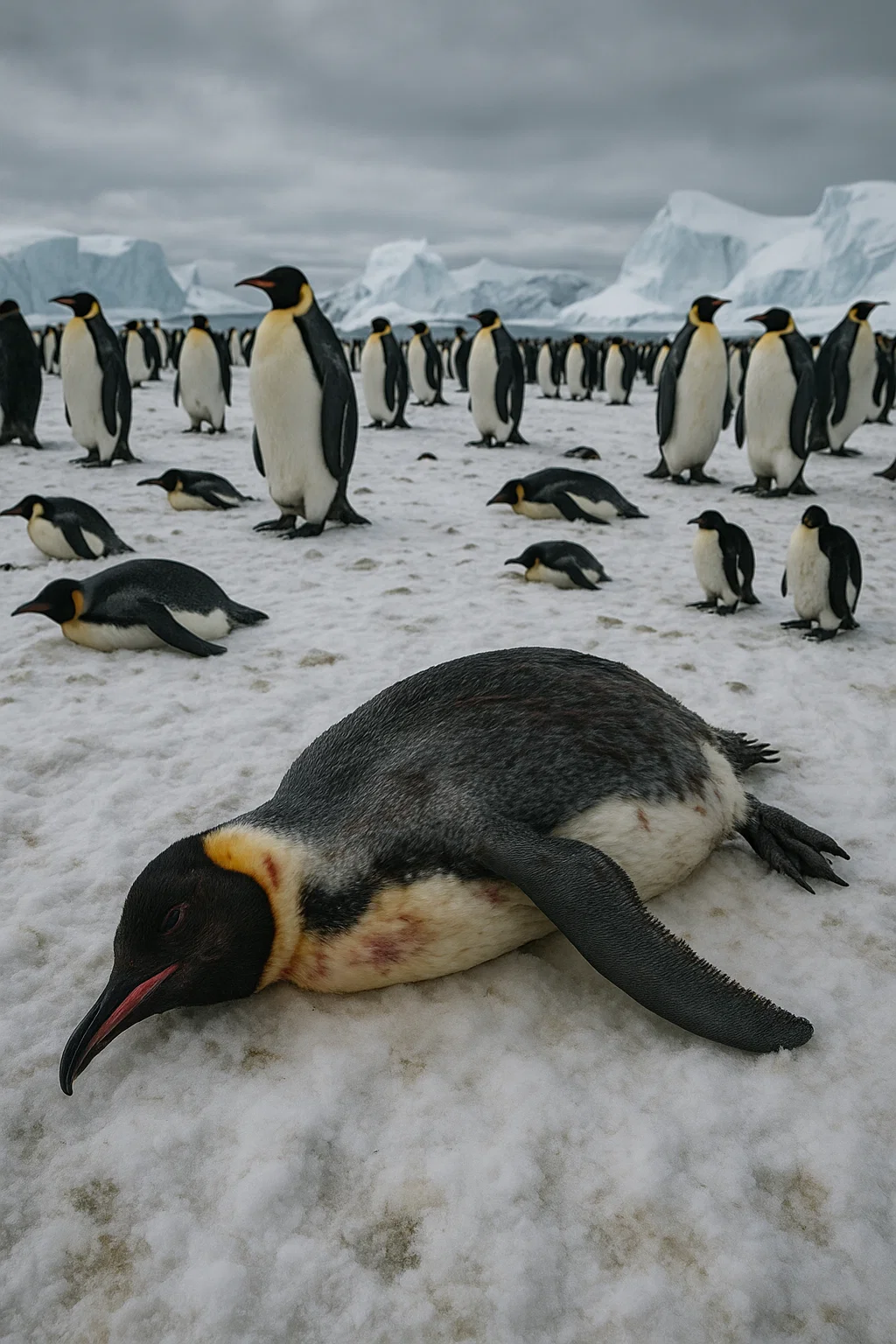 Pinguin-Kolonie in der Antarktis bedroht durch Vogelgrippe H5N1