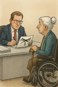 Pflegekraft hilft Seniorin im Alltag – Debatte über Streichung von Pflegegrad 1 in Deutschland