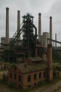Industrieanlage in Ostdeutschland – 35 Jahre nach der Wiedervereinigung