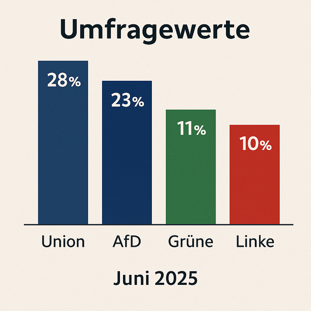 AfD holt weiter auf – Linke fast gleichauf mit den Grünen
