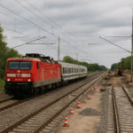 Zug am Bahnsteig in der Oberlausitz – Symbolbild für Bahnverbindung zwischen Görlitz und Dresden