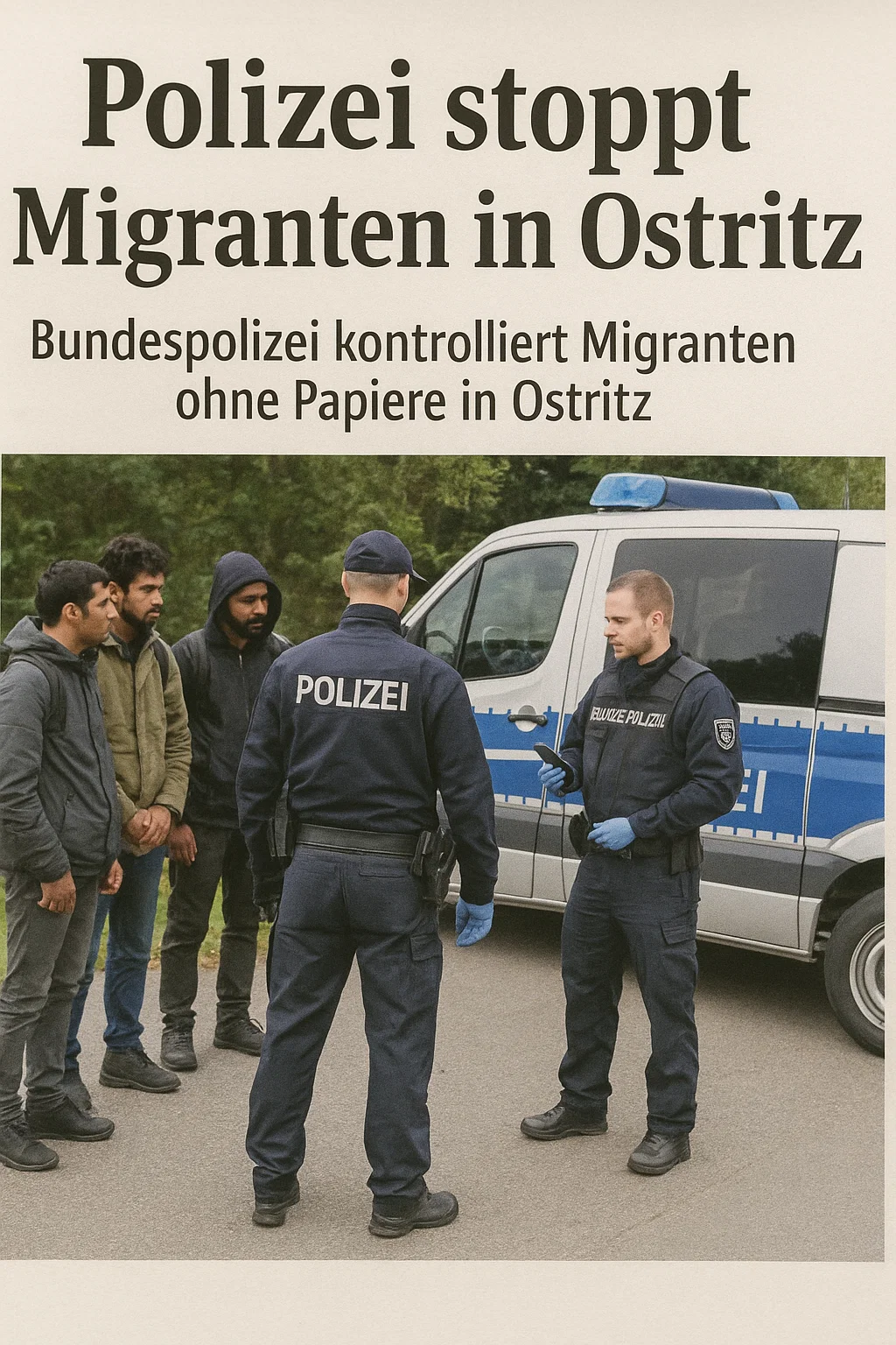 Bundespolizei kontrolliert Migranten ohne Papiere in Ostritz