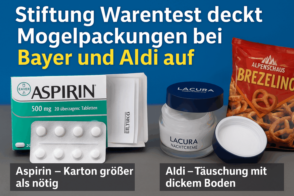 Stiftung Warentest entlarvt Verpackungstricks bei Bayer und Aldi