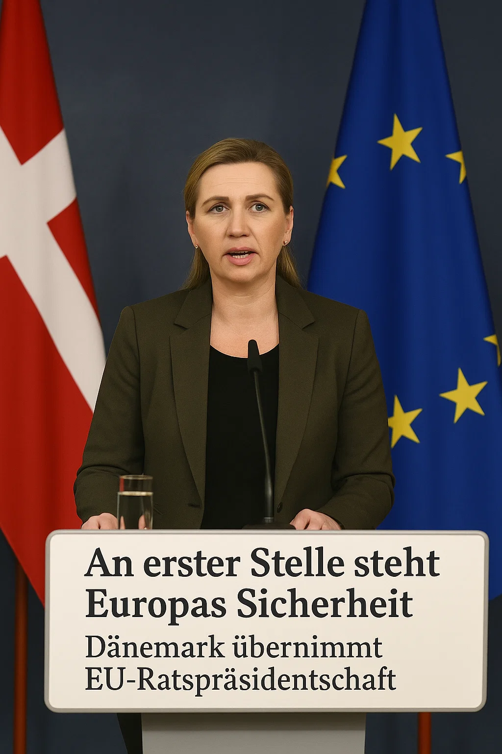 Dänische Ministerpräsidentin Mette Frederiksen präsentiert die EU-Ratspräsidentschaft 2025