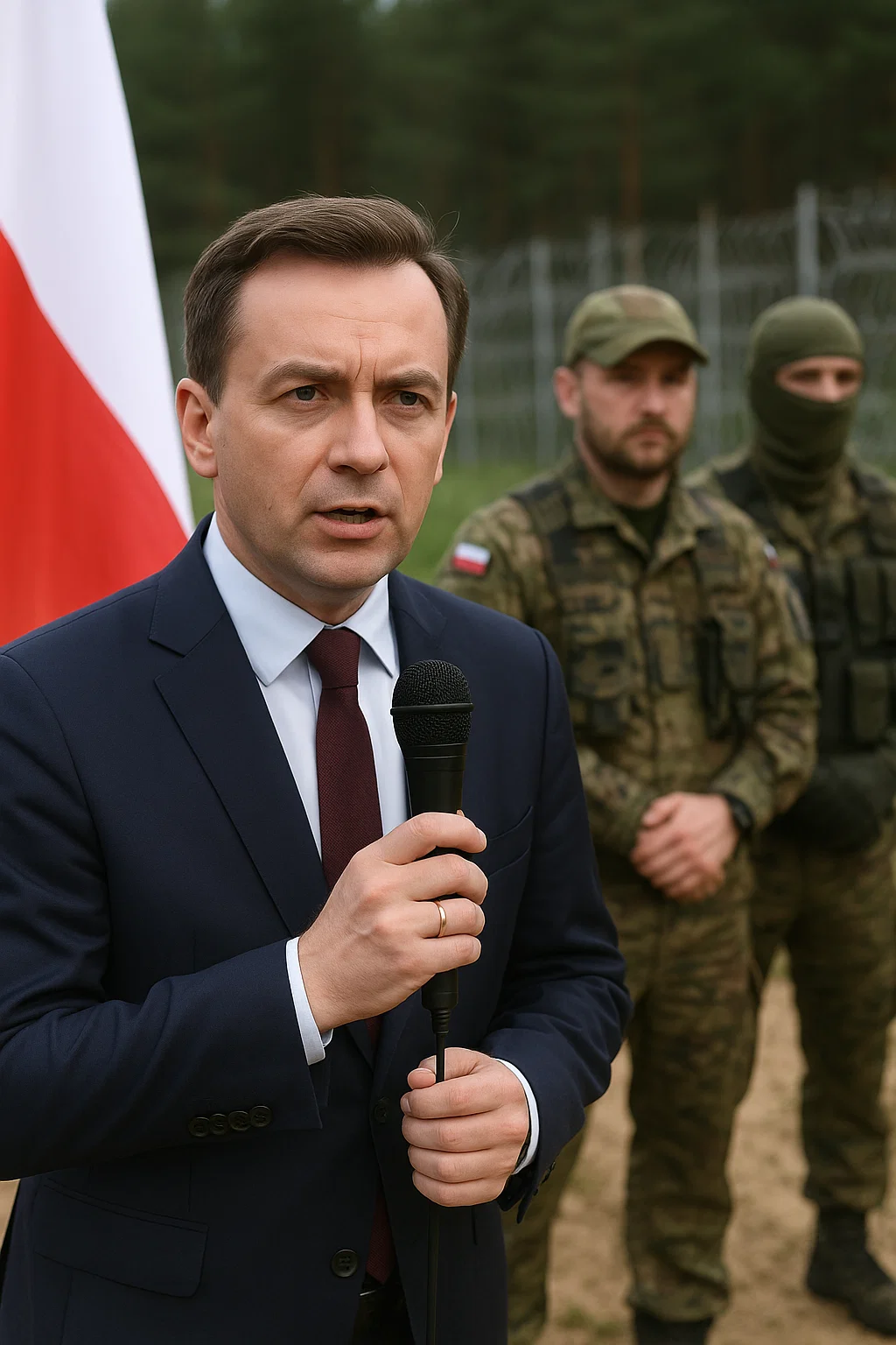 🇵🇱 Polens künftiger Präsident Nawrocki lobt ultrarechte Bürgerwehren an der Grenze zu Deutschland Mitglieder einer Bürgerwehr patrouillieren nahe der deutsch-polnischen Grenze