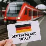 Fahrgäste verlassen einen Regionalzug mit Deutschlandticket