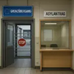 Leerer Asylschalter in Deutschland – Symbolbild zum Rückgang der Flüchtlingszahlen 2025