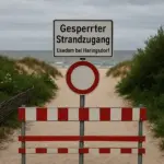 Strandzugang auf Usedom gesperrt – Treppe endet im Wasser der Ostsee bei Heringsdorf