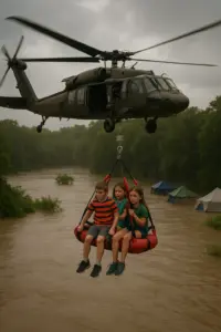 Hubschrauber evakuiert Kinder aus Sommerlager in Texas nach Flut