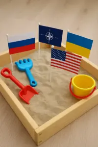 Symbolbild zur Propaganda-Zeichentrickserie aus Russland mit Baby-Politikern