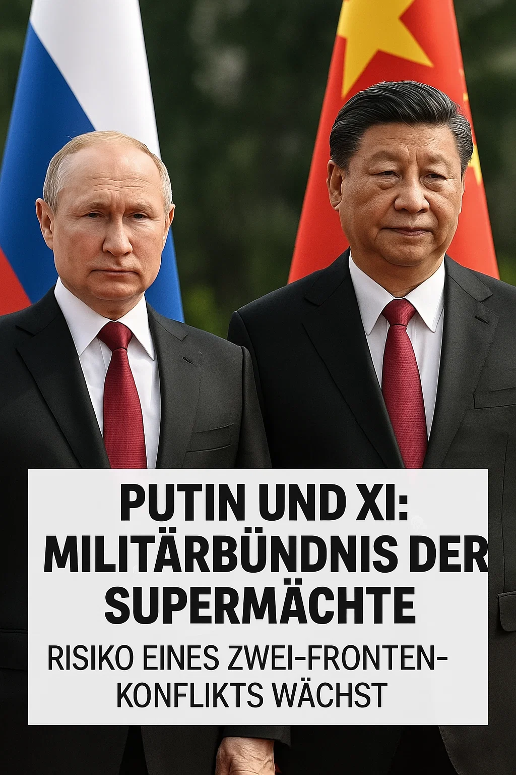 Russische und chinesische Militärfahrzeuge bei gleichzeitigen Manövern – symbolischer Zwei-Fronten-Konflikt