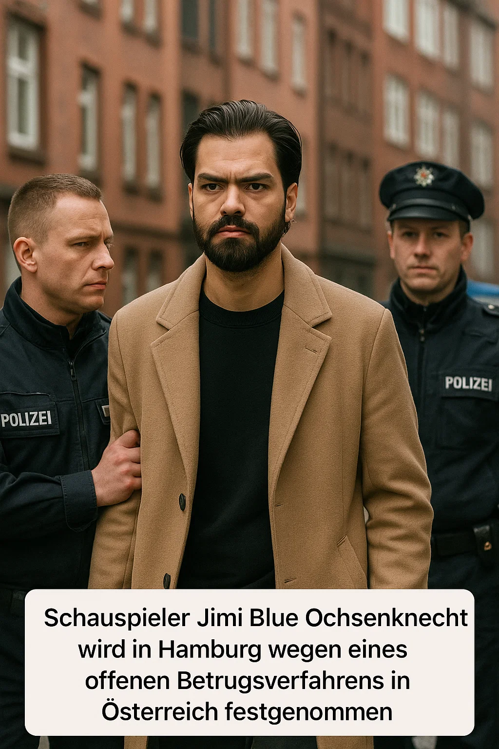 Jimi Blue Ochsenknecht wird am Hamburger Flughafen von Bundespolizisten abgeführt