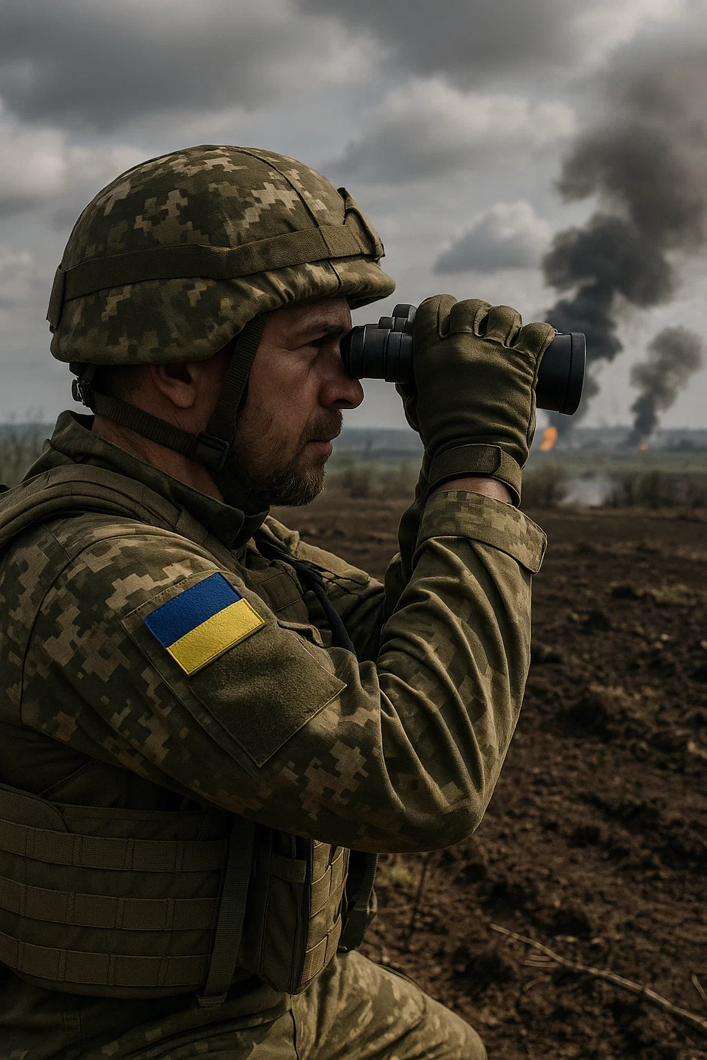 Russische Offensive auf Pokrowsk – ukrainischer Soldat in zerstörter Stellung