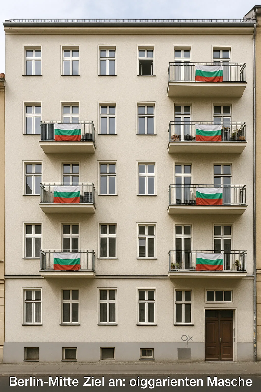 Plattenbau in der Habersaathstraße Berlin mit Protestbannern