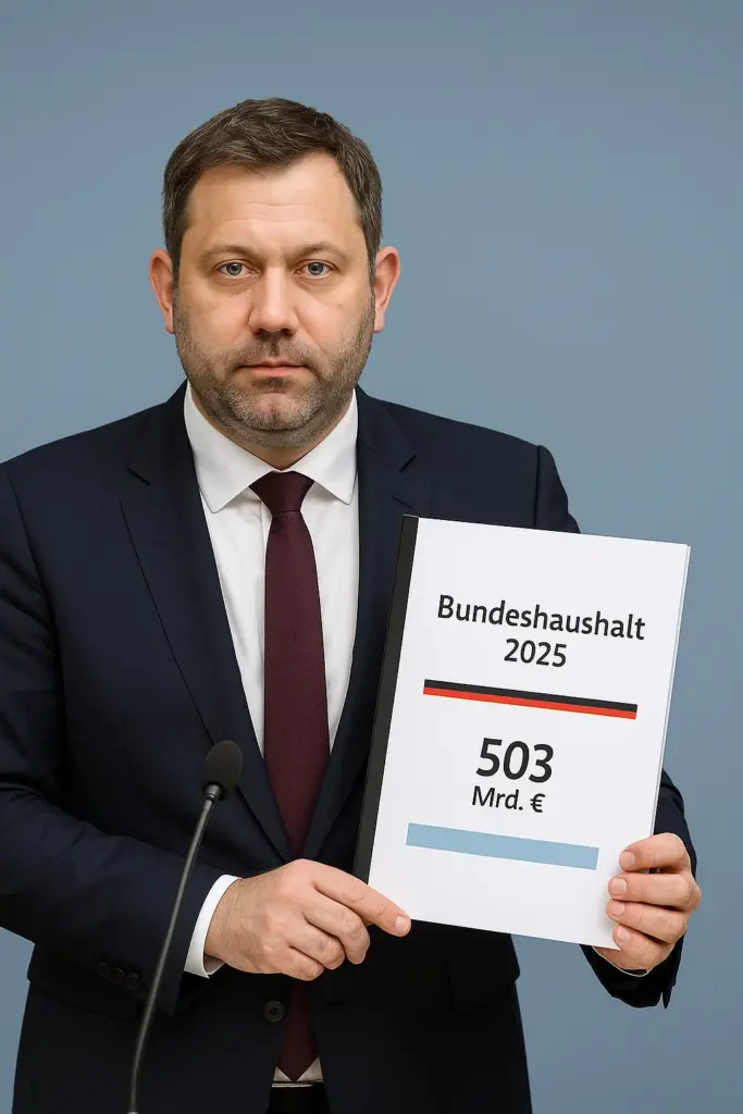 Klingbeil im Bundestag bei Haushaltsrede 2025