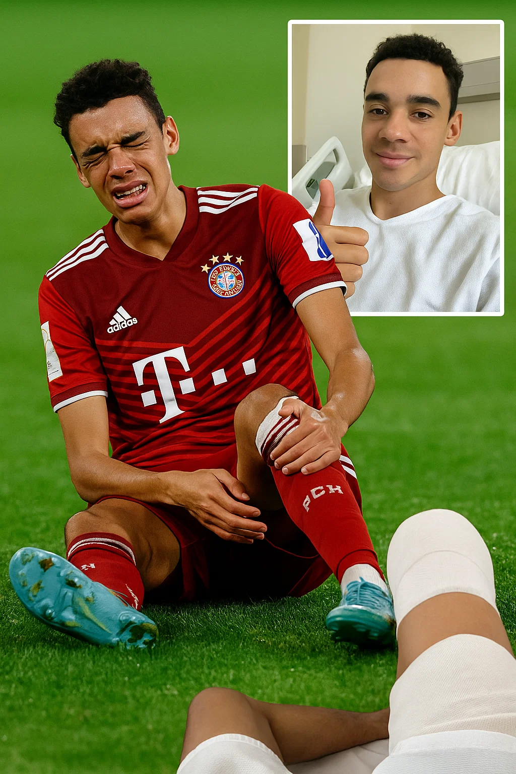 Jamal Musiala im Bayern-Trikot während eines Spiels