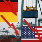 Containerverladung im Hamburger Hafen – deutscher Export bricht ein