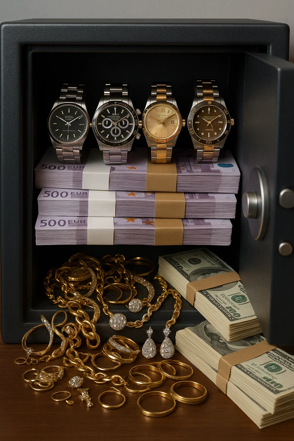 Luxusuhren und Schmuck aus Benkos Tresorfund – Ermittler sichern Beweismaterial