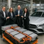Produktionshalle für Akkus bei Mercedes Accumotive in Kamenz – Symbolbild zum Start der neuen Batteriegeneration
