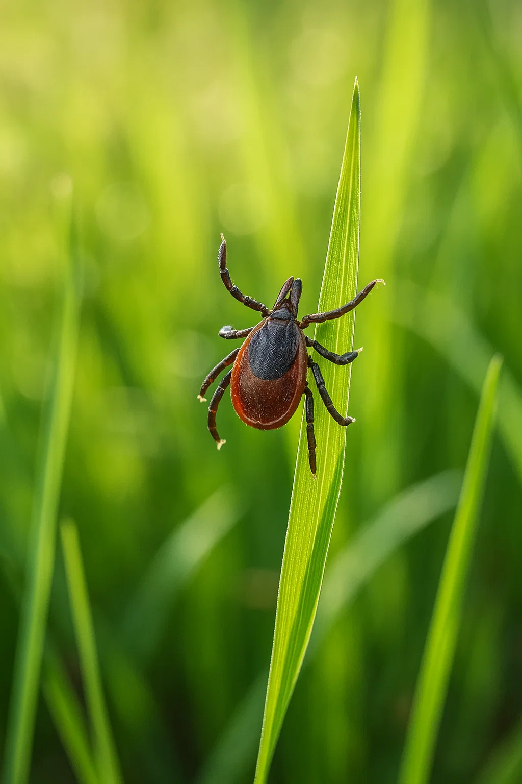 Symbolbild: Zecke auf Haut – steigende Borreliose-Fälle in Sachsen 2025