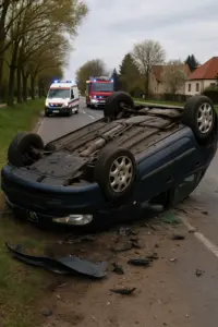 Symbolbild: Polizeiabsperrung nach tödlichem Unfall in Görlitz – Peugeot verunglückt
