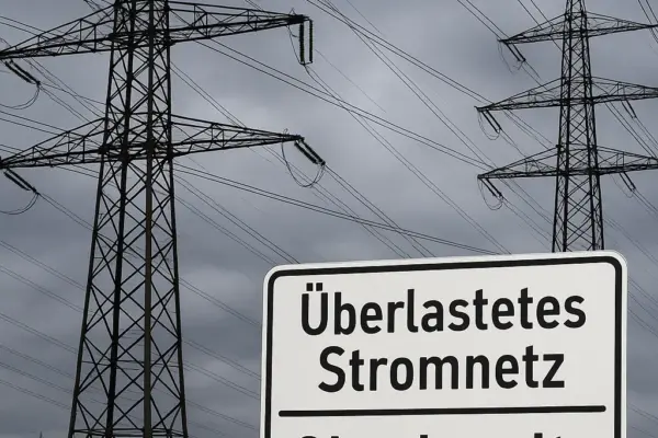 Transformatorstation in der Lausitz bei Sonnenuntergang – Stromnetz am Limit