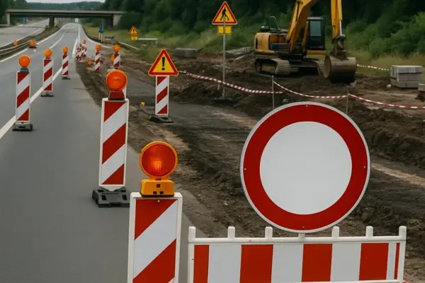 🛑 Autobahn-Stillstand in Deutschland Leere Autobahnbaustelle in Deutschland 2025 nach Ausschreibungsstopp der Autobahn GmbH