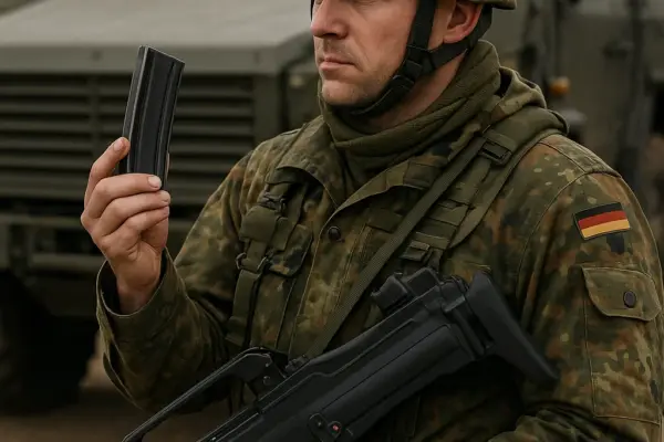 Symbolbild: Bundeswehrsoldat bei Übung ohne Ausrüstung – Beschaffungsmängel 2025
