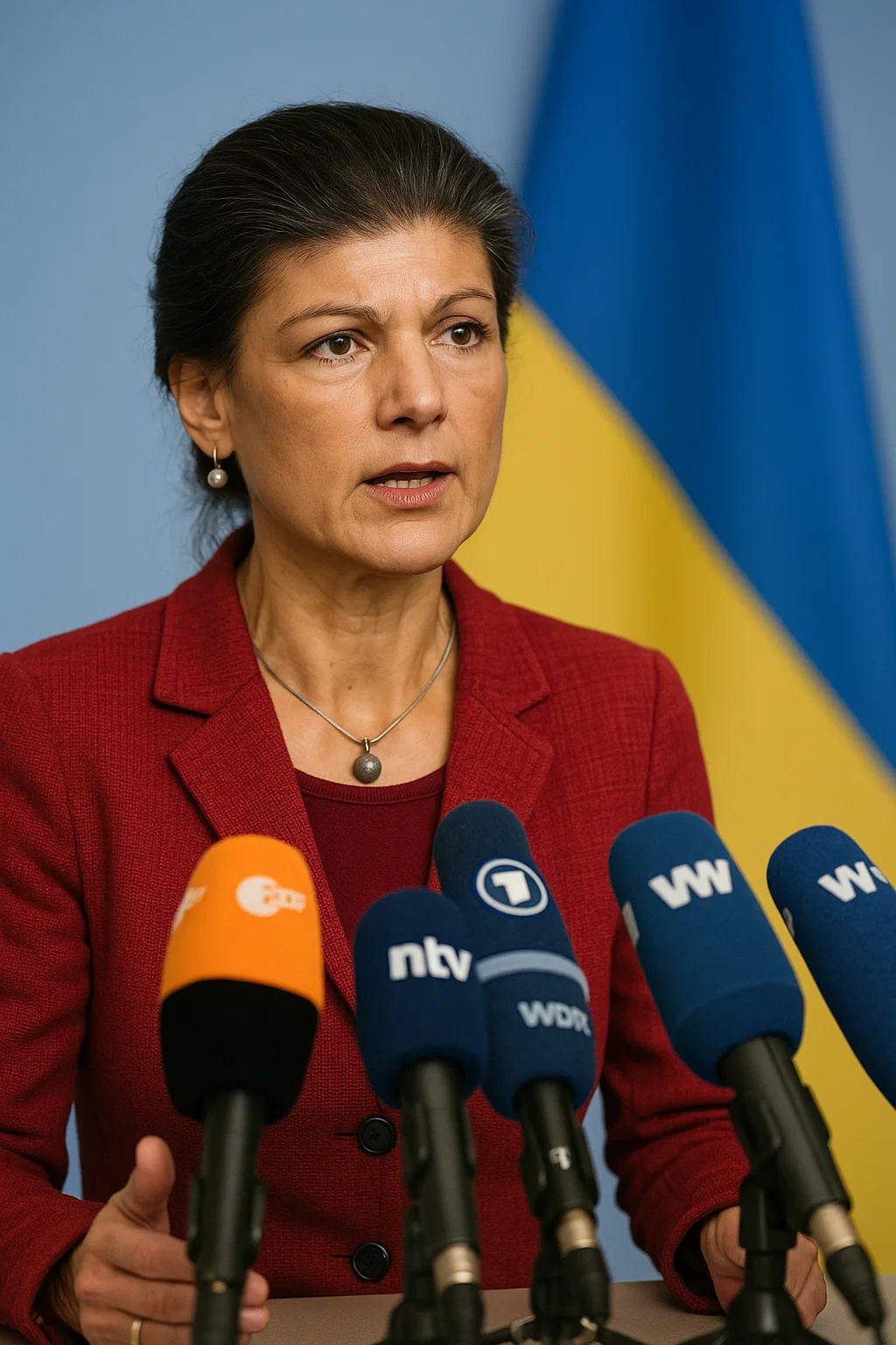 Symbolbild: Sahra Wagenknecht kritisiert Ukraine-Wiederaufbaukonferenz