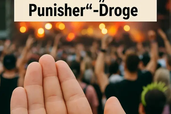 🚨 Lebensgefahr auf Festival: Polizei warnt vor „Blue Punisher“-Droge Symbolbild: Blaue, diamantförmige Pille mit Totenkopf – „Blue Punisher“-Warnung