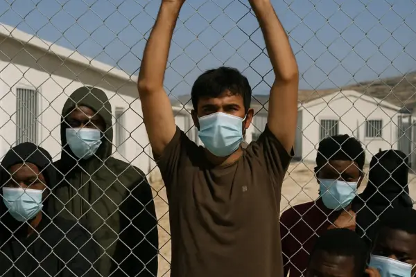 🔒 Kreta-Knast für Migranten: Griechenland zieht Migrationsnotbremse Symbolbild: Migranten auf Kreta unter Bewachung der Küstenwache