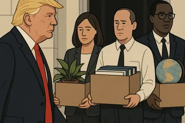 🇺🇸 Trump-Regierung startet Massenentlassungen im US-Außenministerium Symbolbild: Gebäude des US-Außenministeriums mit US-Flagge