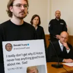 Symbolbild Gerichtssaal – Fall El Hotzo wegen Trump-Post