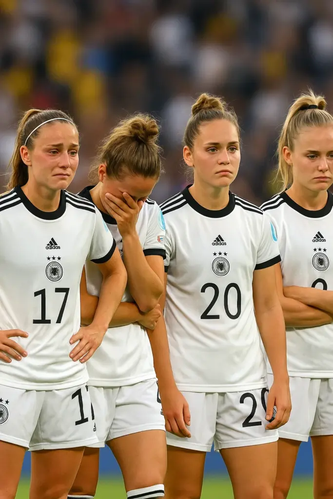 Enttäuschte DFB-Frauen nach EM-Niederlage gegen Schweden