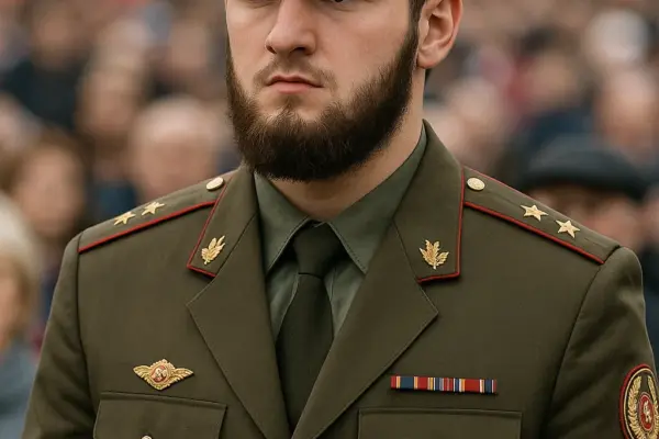 🩸 Machtwechsel in Tschetschenien? Putins „Bluthund“ Kadyrow baut Nachfolger auf Adam Kadyrow mit Uniform bei öffentlichem Auftritt – möglicher Nachfolger seines kranken Vaters Ramsan Kadyrow.