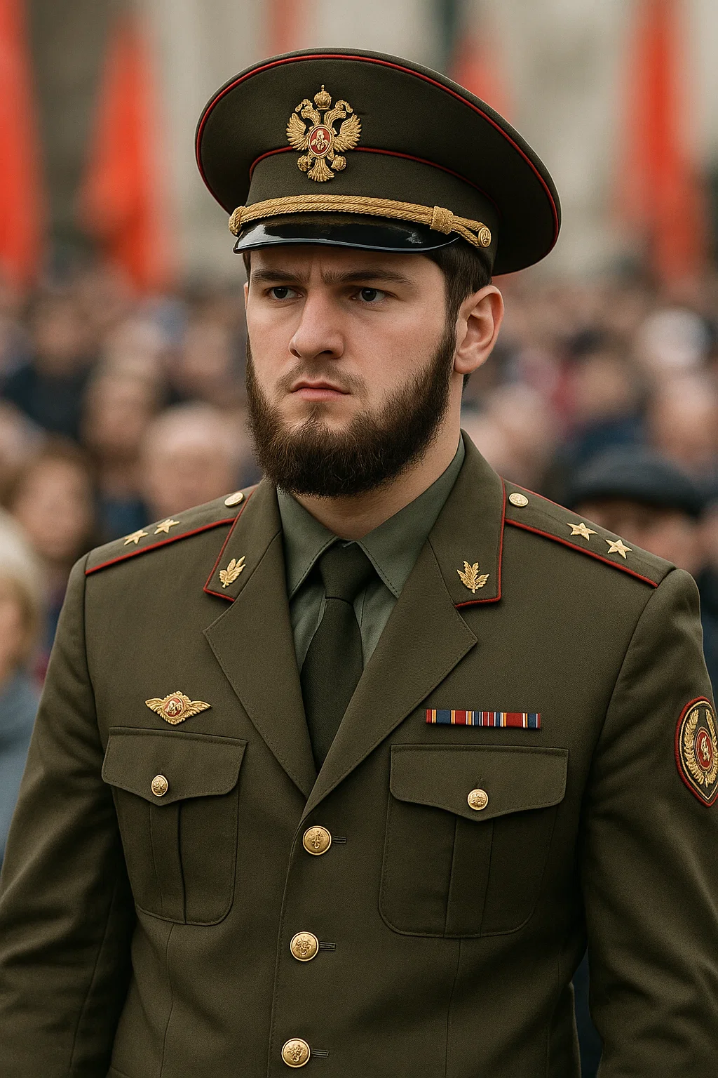 Adam Kadyrow mit Uniform bei öffentlichem Auftritt – möglicher Nachfolger seines kranken Vaters Ramsan Kadyrow.