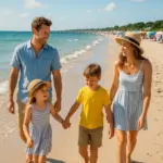 Familie am Strand von Kühlungsborn – Ostseeurlaub mit Kindern im Sommer 2025