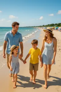 Familie am Strand von Kühlungsborn – Ostseeurlaub mit Kindern im Sommer 2025