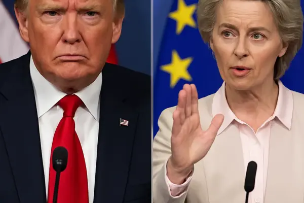 💥 Zollstreit mit Trump eskaliert – EU verschiebt Gegenmaßnahmen auf Anfang August Donald Trump und Ursula von der Leyen – transatlantischer Zollstreit 2025
