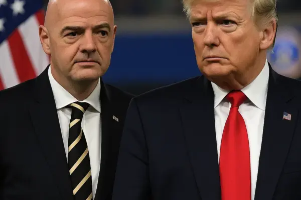 🏟️ Von wegen goldene Ära, Gianni – Die Klub-WM überführt den Fußball in ein dunkles Zeitalter Gianni Infantino und Donald Trump feiern Finale der FIFA-Klub-WM – ein Symbol des dystopischen Fußballs