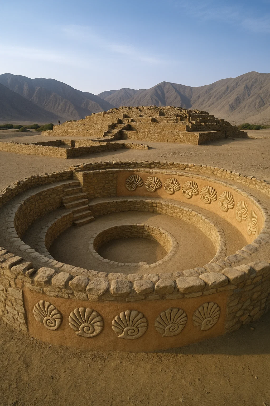Archäologische Ausgrabung in Peñico, Peru – Zeremoniensaal der Caral-Kultur