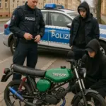 In Weißwasser wurde eine Simson S51 mit illegalen Modifikationen kontrolliert – der Fahrer war 17 Jahre alt