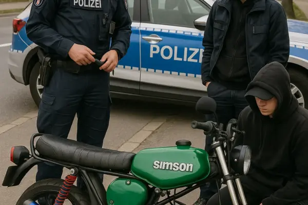 🚨 Polizeibericht Görlitz & Bautzen: Ladendieb mit Messer, Rotmilan gerettet, Brände und Verkehrsdelikte In Weißwasser wurde eine Simson S51 mit illegalen Modifikationen kontrolliert – der Fahrer war 17 Jahre alt