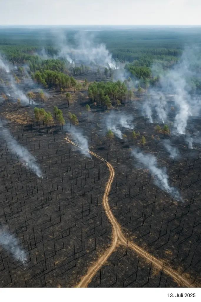 🔥 Größter Waldbrand in Sachsen seit 30 Jahren – Feuerwehr gibt Entwarnung in der Gohrischheide