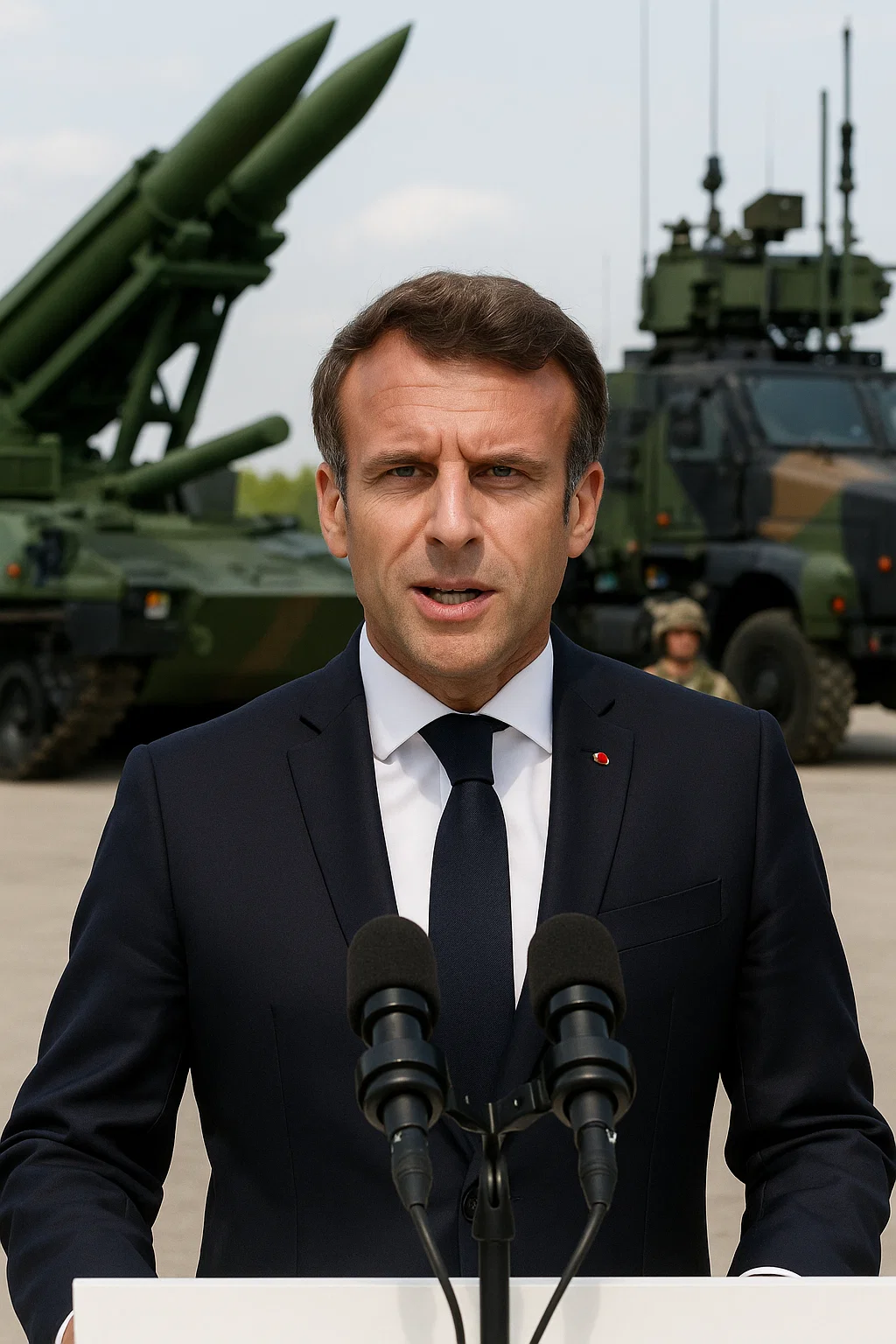 Frankreichs Präsident Emmanuel Macron kündigt eine massive Aufrüstung für 2027 an.
